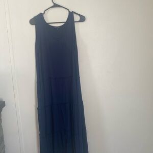 White Mark Navy Maxi Dress